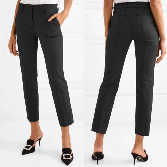 Prada Pants - • Prada • Cropped Crepe Straight Leg Pants Black